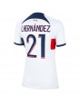 Paris Saint-Germain Lucas Hernandez #21 Vieraspaita Naisten 2023-24 Lyhythihainen